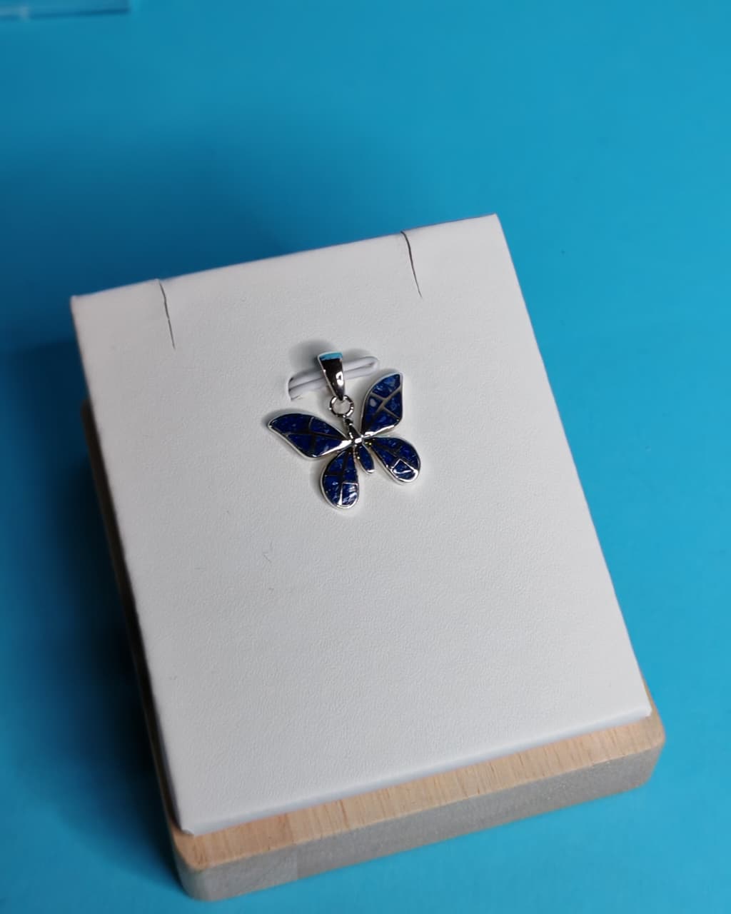 Colgante Mariposa Esmalte Azul 950