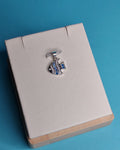 Colgante Pez Marino Microcircones Azul Y Blanco
