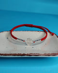 Pulsera De Protecciòn Hilo Rojo Con Bolitas De Plata Mano De Fatima
