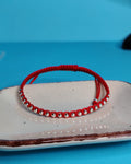 Pulsera De Portecciòn Hilo Rojo Bolitas Juntas