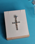 Colgante Cruz Tubular Plata Con Oro