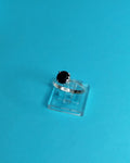 Anillo Solitario Negro Diseño Bajo