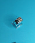 Anillo Ancho Colo-Colo Plata Con Oro Talla 19