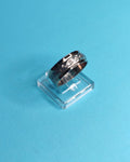 Anillo De Compromiso Plata Con Oro Medio Punto Seguido Talla 16