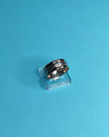 Anillo De Compromiso Plata Con Oro Medio Punto Talla 16