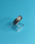 Anillo De Compromiso Plata Con Oro Trenzado Talla 21