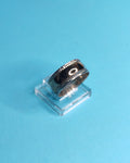 Anillo De Compromiso Oro Con Plata Circulos Talla 18