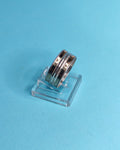 Anillo De Compromiso Plata Con Oro Limado Talla 16