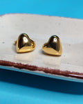 Aro Corazon Liso Baño de Oro