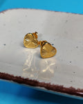 Aro Corazon Destellos Baño de Oro