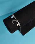 Pulsera Bolitas Con Estrrellas Y luna Central