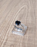 Anillo Circon Negro Corazon