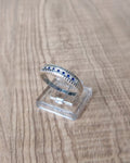 Anillo Cintillo Blanco Azul