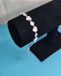 Pulsera Ajustable Corazones Anacarados con Microcircones