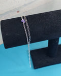 Pulsera Doble Corazòn Morado