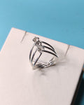 Anillo Triple Linea Circon Blanco