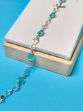 Pulsera Infinitos Circones Celeste Mate