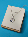 Collar Doble Corazon Vacio Microcircones