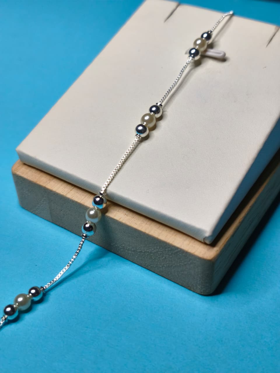 Pulsera Bolitas Perla Blanca