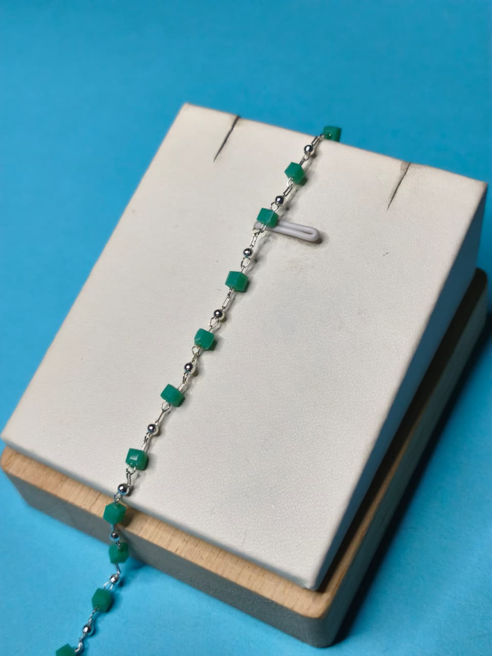 Pulsera Cuadros Turquesas